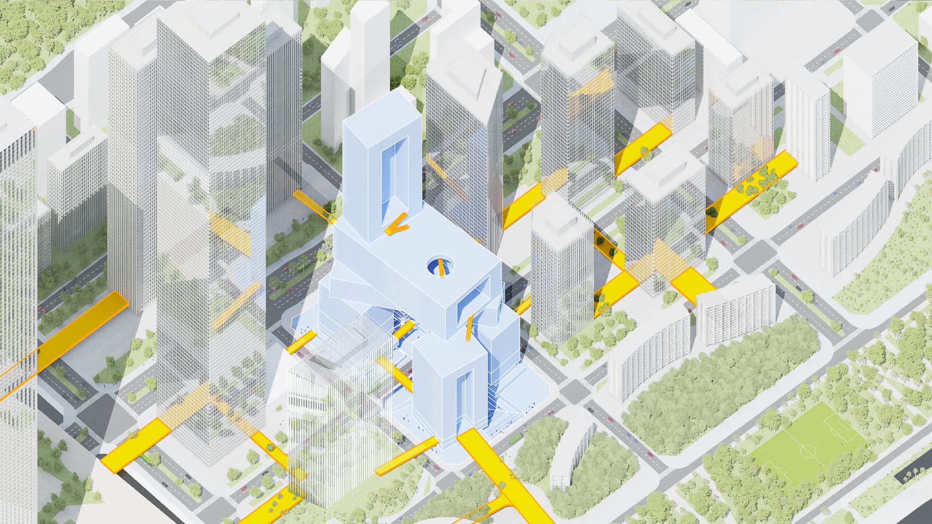 万科新总部三维城市 (Vanke 3d City)概念建筑路径