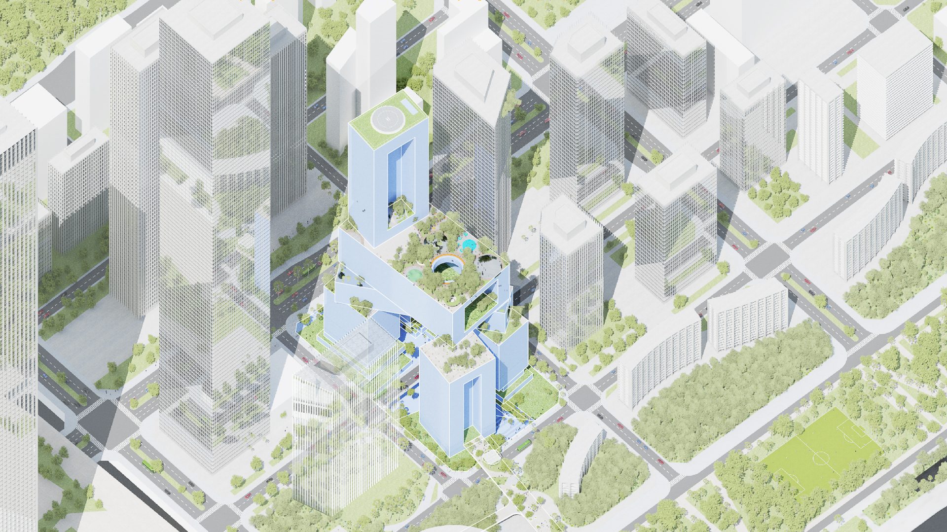 万科新总部三维城市 (Vanke 3d City)