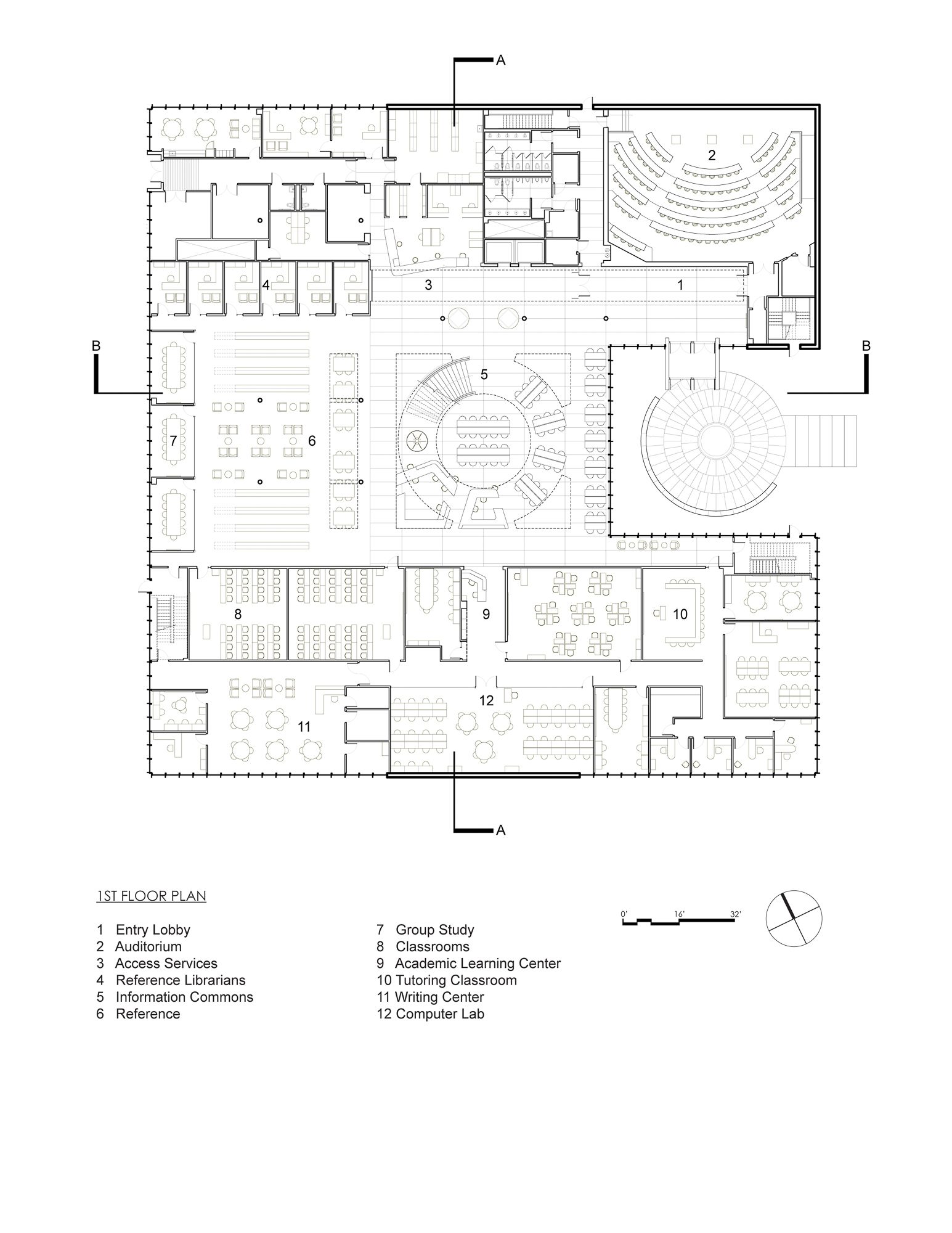 一楼平面图 ©ikon.5 architects