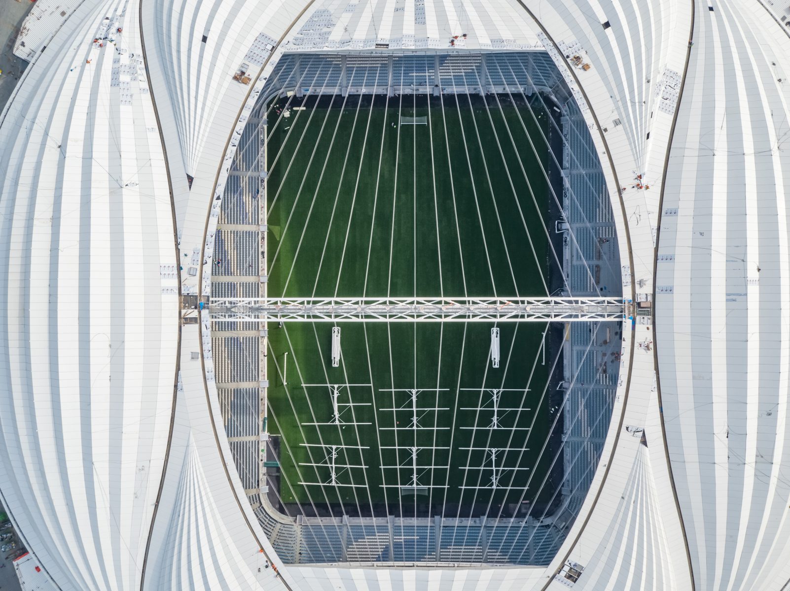 艾尔瓦克拉体育场鸟瞰图 ©Zaha Haidid Architects